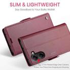 For Xiaomi Poco X7 Pro CaseMe 023 Butterfly Buckle Litchi Texture RFID Anti-theft Leather Phone Case(Red) - 3