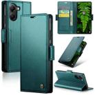 For Xiaomi Poco X7 Pro CaseMe 023 Butterfly Buckle Litchi Texture RFID Anti-theft Leather Phone Case(Green) - 1
