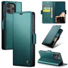 For Redmi Note14 4G 163.25mm CaseMe 023 Butterfly Buckle Litchi Texture RFID Anti-theft Leather Phone Case(Green) - 1