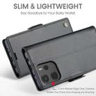 For Redmi Note14 4G 163.25mm CaseMe 023 Butterfly Buckle Litchi Texture RFID Anti-theft Leather Phone Case(Black) - 3