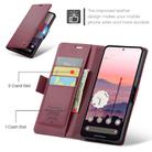 For Redmi Note 14 Pro 4G CaseMe 023 Butterfly Buckle Litchi Texture RFID Anti-theft Leather Phone Case(Red) - 2