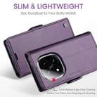 For Redmi Note 14 Pro 4G CaseMe 023 Butterfly Buckle Litchi Texture RFID Anti-theft Leather Phone Case(Purple) - 3