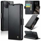 For Xiaomi Poco F7 Pro / F7 Ultra CaseMe 023 Butterfly Buckle Litchi Texture RFID Anti-theft Leather Phone Case(Black) - 1