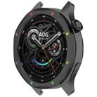 For Xiaomi Watch S4 Tempered Glass Film Hybrid Stainless Steel Watch Protective Ring(Black Rainbow) - 2