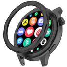 For Xiaomi Watch S4 Tempered Glass Film Hybrid Stainless Steel Watch Protective Ring(Black Thread) - 1