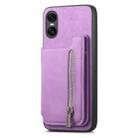 For Sony Xperia 1 VI Retro MagSafe Zipper Wallet Card Bag Back Phone Case(Purple) - 2