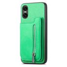 For Sony Xperia 1 V Retro MagSafe Zipper Wallet Card Bag Back Phone Case(Green) - 2