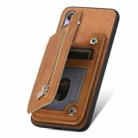 For Sony Xperia 1 V Retro MagSafe Zipper Wallet Card Bag Back Phone Case(Brown) - 3