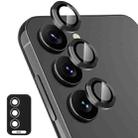 For Samsung Galaxy S25 5G ENKAY Hat-Prince 9H Rear Camera Lens Aluminium Alloy Tempered Glass Film(Black) - 1