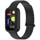 For Xiaomi Band 9 Active Dual Color Soft Case Integrated Magnetic Silicone Watch Band(Black) - 1