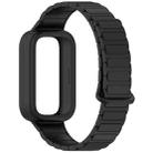 For Xiaomi Band 9 Active Dual Color Soft Case Integrated Magnetic Silicone Watch Band(Black) - 3