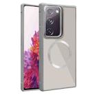 For Samsung Galaxy S20 FE Plated CD Texture MagSafe Acrylic Hybrid TPU Phone Case(Gray) - 1