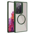 For Samsung Galaxy S20 FE Plated CD Texture MagSafe Acrylic Hybrid TPU Phone Case(Green) - 1