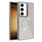 For Samsung Galaxy S23 5G Plated CD Texture MagSafe Acrylic Hybrid TPU Phone Case(Gray) - 1