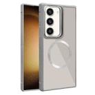 For Samsung Galaxy S23+ 5G Plated CD Texture MagSafe Acrylic Hybrid TPU Phone Case(Gray) - 1