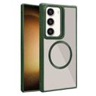 For Samsung Galaxy S23+ 5G Plated CD Texture MagSafe Acrylic Hybrid TPU Phone Case(Green) - 1