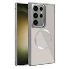 For Samsung Galaxy S23 Ultra 5G Plated CD Texture MagSafe Acrylic Hybrid TPU Phone Case(Gray) - 1