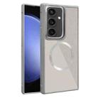For Samsung Galaxy S23 FE 5G Plated CD Texture MagSafe Acrylic Hybrid TPU Phone Case(Gray) - 1