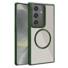 For Samsung Galaxy S24 5G Plated CD Texture MagSafe Acrylic Hybrid TPU Phone Case(Green) - 1