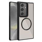 For Samsung Galaxy S24+ 5G Plated CD Texture MagSafe Acrylic Hybrid TPU Phone Case(Black) - 1