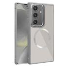 For Samsung Galaxy S24+ 5G Plated CD Texture MagSafe Acrylic Hybrid TPU Phone Case(Gray) - 1