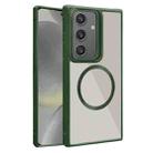 For Samsung Galaxy S24+ 5G Plated CD Texture MagSafe Acrylic Hybrid TPU Phone Case(Green) - 1