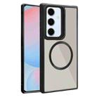 For Samsung Galaxy S24 FE 5G Plated CD Texture MagSafe Acrylic Hybrid TPU Phone Case(Black) - 1