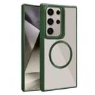 For Samsung Galaxy S25 Ultra 5G Plated CD Texture MagSafe Acrylic Hybrid TPU Phone Case(Green) - 1