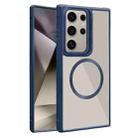 For Samsung Galaxy S25 Ultra 5G Plated CD Texture MagSafe Acrylic Hybrid TPU Phone Case(Blue) - 1