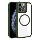 For iPhone 11 Pro Max Plated CD Texture MagSafe Acrylic Hybrid TPU Phone Case(Green) - 1