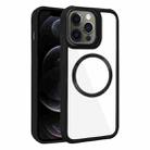 For iPhone 12 Pro Plated CD Texture MagSafe Acrylic Hybrid TPU Phone Case(Black) - 1