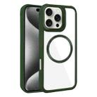 For iPhone 15 Pro Plated CD Texture MagSafe Acrylic Hybrid TPU Phone Case(Green) - 1