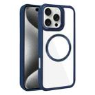 For iPhone 15 Pro Plated CD Texture MagSafe Acrylic Hybrid TPU Phone Case(Blue) - 1