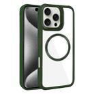 For iPhone 15 Pro Max Plated CD Texture MagSafe Acrylic Hybrid TPU Phone Case(Green) - 1