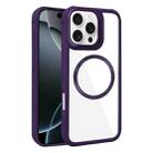 For iPhone 16 Pro Max Plated CD Texture MagSafe Acrylic Hybrid TPU Phone Case(Purple) - 1