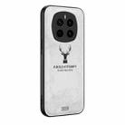 For Honor Magic7 Deer Head Cloth Skin All-inclusive Phone Case(White) - 1