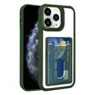For iPhone 11 Pro Max Electroplated Card Bag Acrylic Hybrid TPU Phone Case(Green) - 1