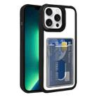 For iPhone 13 Pro Electroplated Card Bag Acrylic Hybrid TPU Phone Case(Black) - 1