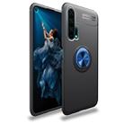 Metal Ring Holder 360 Degree Rotating TPU Case for Huawei Honor 20 Pro(Black+Blue) - 1