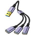 ENKAY ENK-CB172 USB 2.0 to 3 USB 2.0 OTG Splitter Y Cable Extension Cord, Length:1.2m - 1