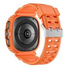 For Samsung Galaxy Watch Ultra 47mm Holes Style PC Watch Case Integrated TPU Watch Band(Orange) - 2