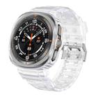 For Samsung Galaxy Watch Ultra 47mm Holes Style PC Watch Case Integrated TPU Watch Band(Transparent) - 1