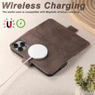 For iPhone 16 Plus Suteni J07 Multi-functional Horizontal MagSafe Denim Leather Phone Case(Brown) - 2