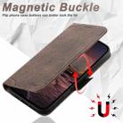 For iPhone 16 Plus Suteni J07 Multi-functional Horizontal MagSafe Denim Leather Phone Case(Brown) - 3