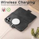 For iPhone 16 Suteni J07 Multi-functional Horizontal MagSafe Denim Leather Phone Case(Black) - 2