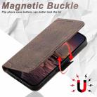 For iPhone 15 Pro Max Suteni J07 Multi-functional Horizontal MagSafe Denim Leather Phone Case(Brown) - 3