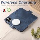 For iPhone 15 Pro Suteni J07 Multi-functional Horizontal MagSafe Denim Leather Phone Case(Blue) - 2