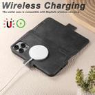 For iPhone 15 Suteni J07 Multi-functional Horizontal MagSafe Denim Leather Phone Case(Black) - 2