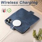 For iPhone 13 Pro Max Suteni J07 Multi-functional Horizontal MagSafe Denim Leather Phone Case(Blue) - 2