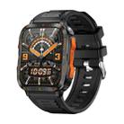 KT79 1.96 inch Color Screen Smart Watch, Support Bluetooth Call / Health Monitoring(Black Orange) - 1